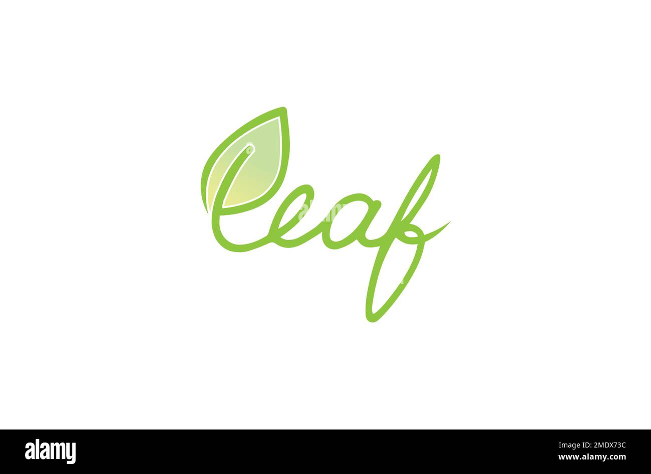 creative green leaf letter alphabet logo vector symbol illustration ...