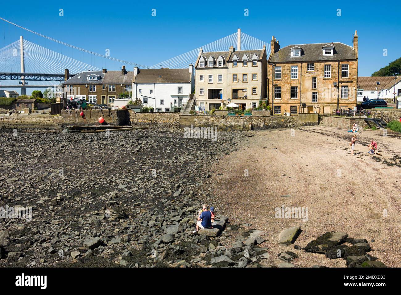 The bay at the coastal village of North Queensferry, Fife, Scotland, UK