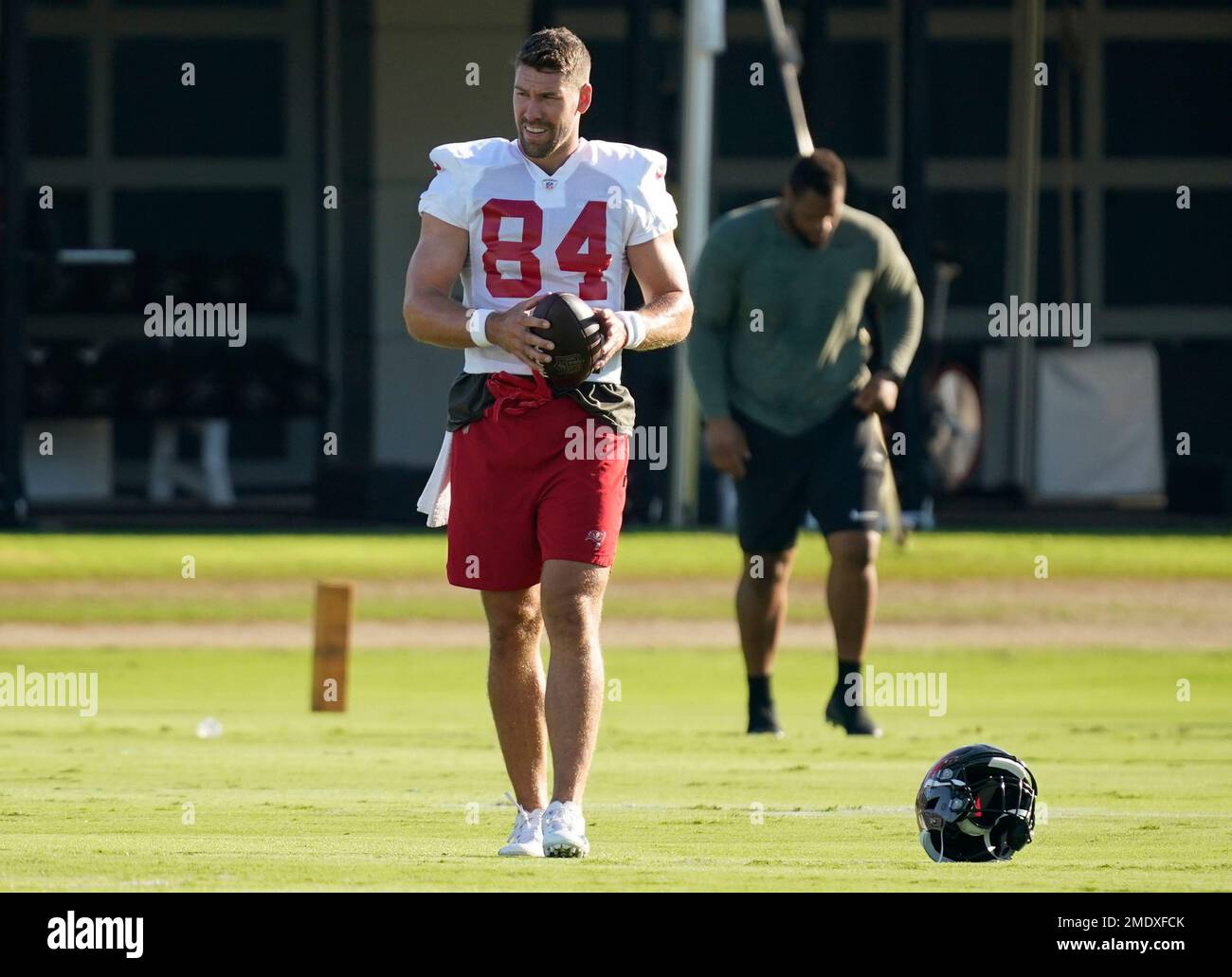 August 19, 2017 - Tampa Bay Buccaneers tight end Cameron Brate (84) during  drills at training camp in Tampa, Florida, USA. Del Mecum/CSM Stock Photo -  Alamy