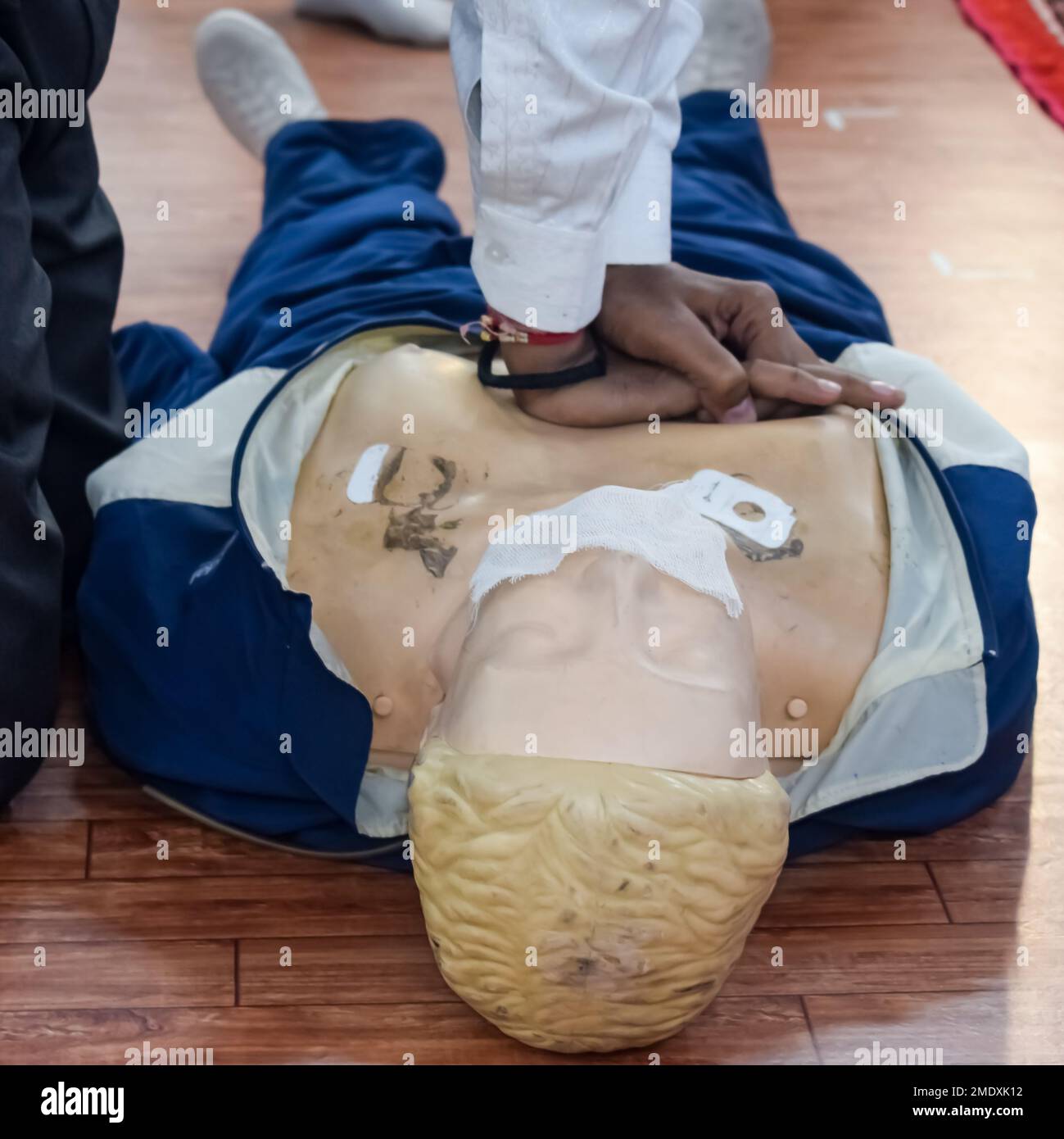 Human Cpr Human dummy lies on the floor during first Aid Training ...