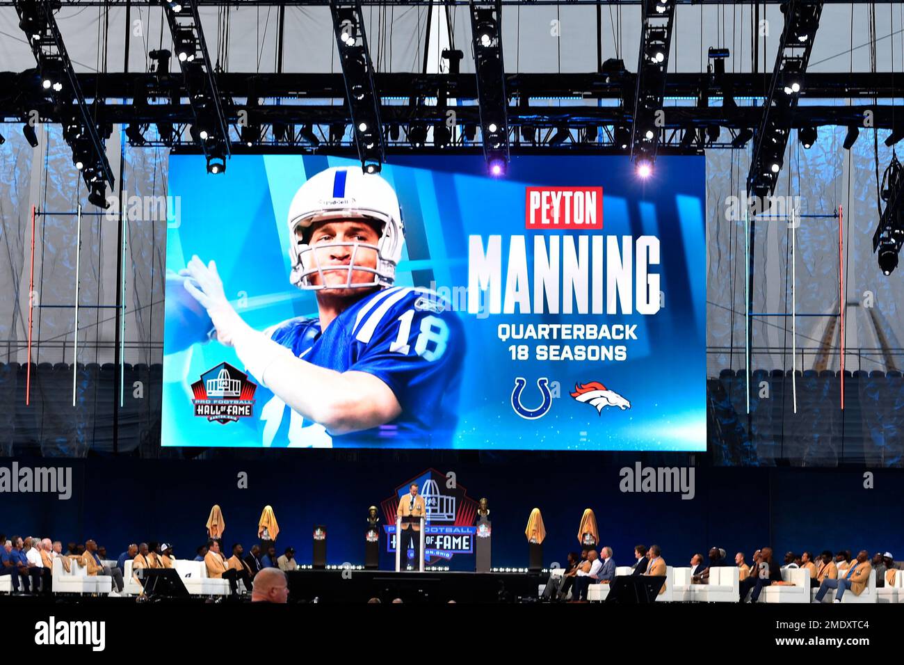 Peyton Manning, a member of the Pro Football Hall of Fame Class of 2021 ...