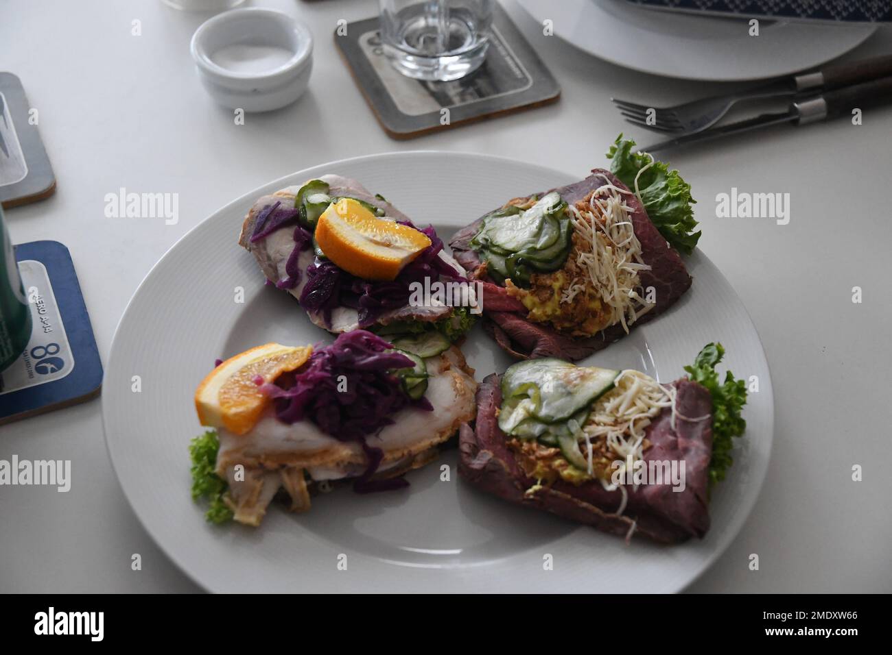 Kastrup/Copenhagen /Denmmark/23 January 2023/Open cold sandwich roast