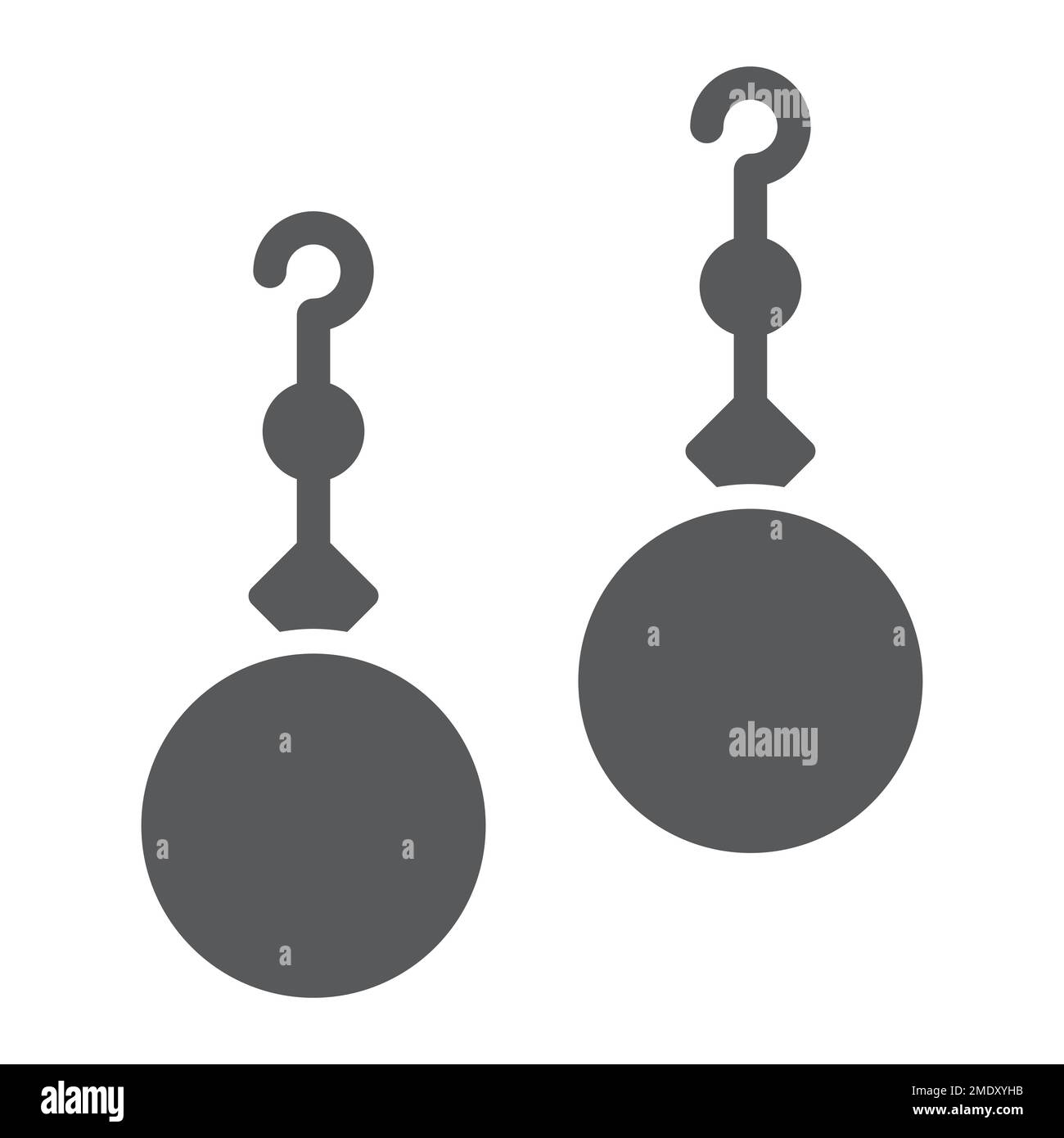 Pair earrings icon outline Stock Vector Images - Alamy