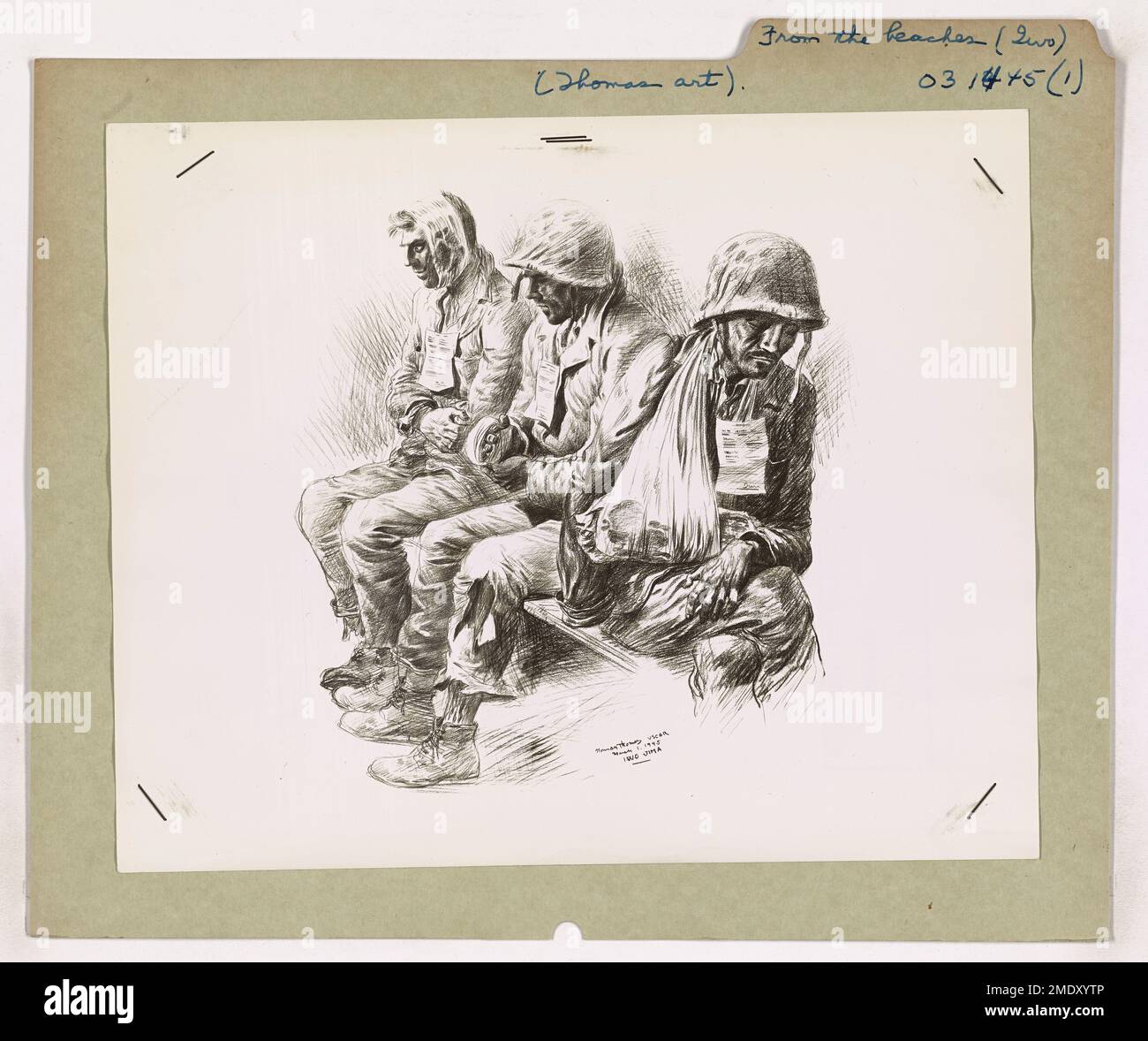 From the Beaches of Hell. This image depicts wounded Marines aboard a