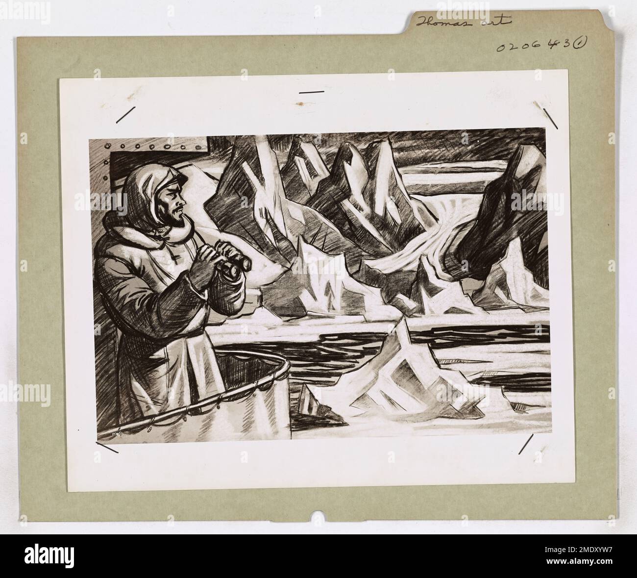 Coast Guardsman in Greenland. This image depicts a Coast Guardsman on