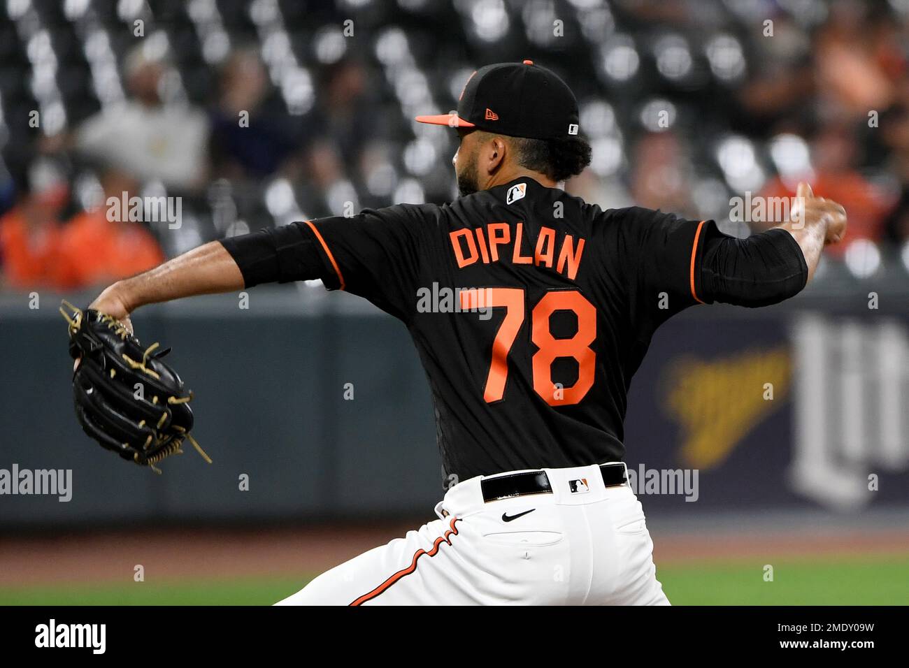 Baltimore Orioles relief pitcher Marcos Diplan delivers against the ...