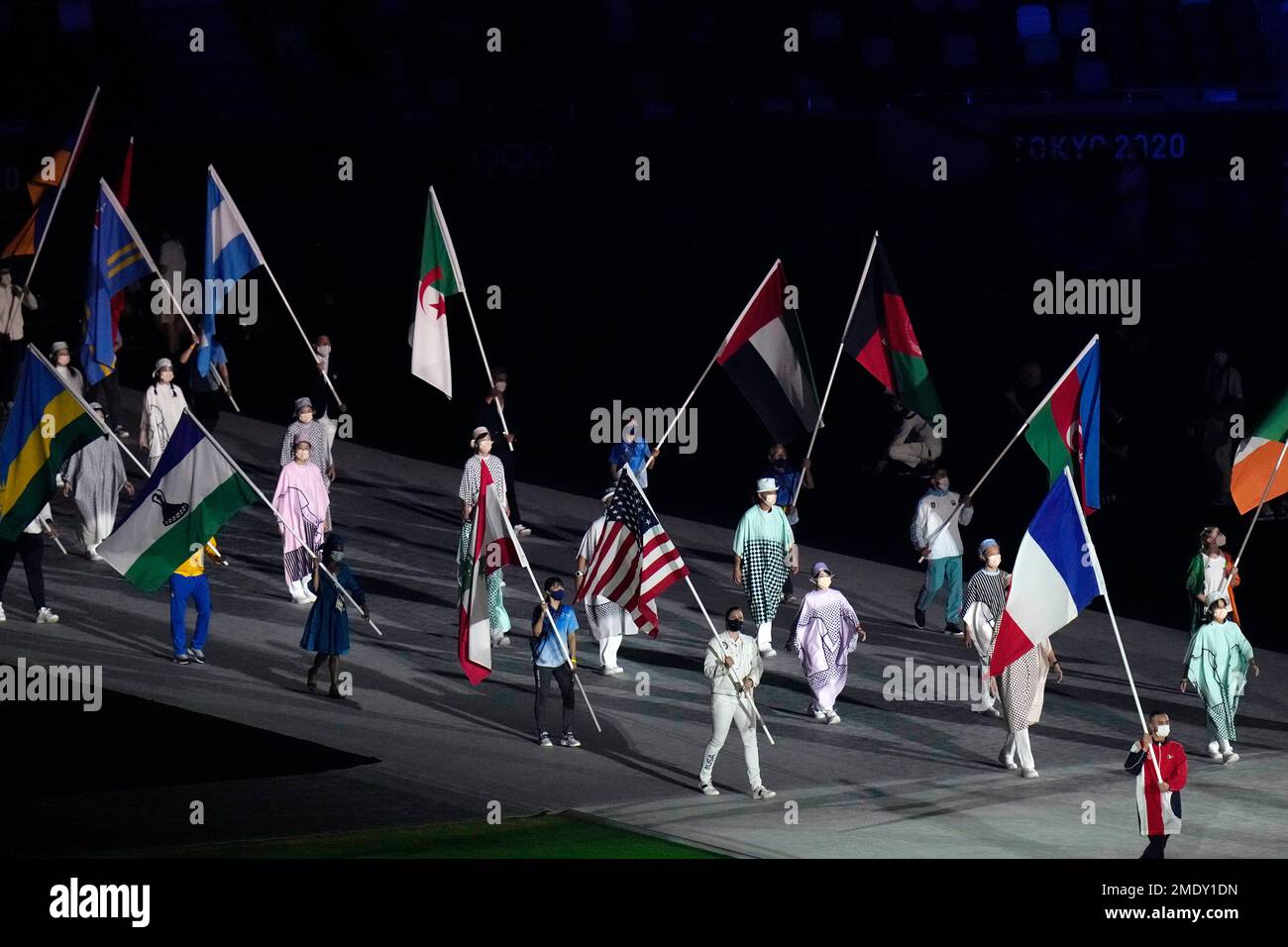 Kara Winger, of the United States of America, center, and other flags(02)