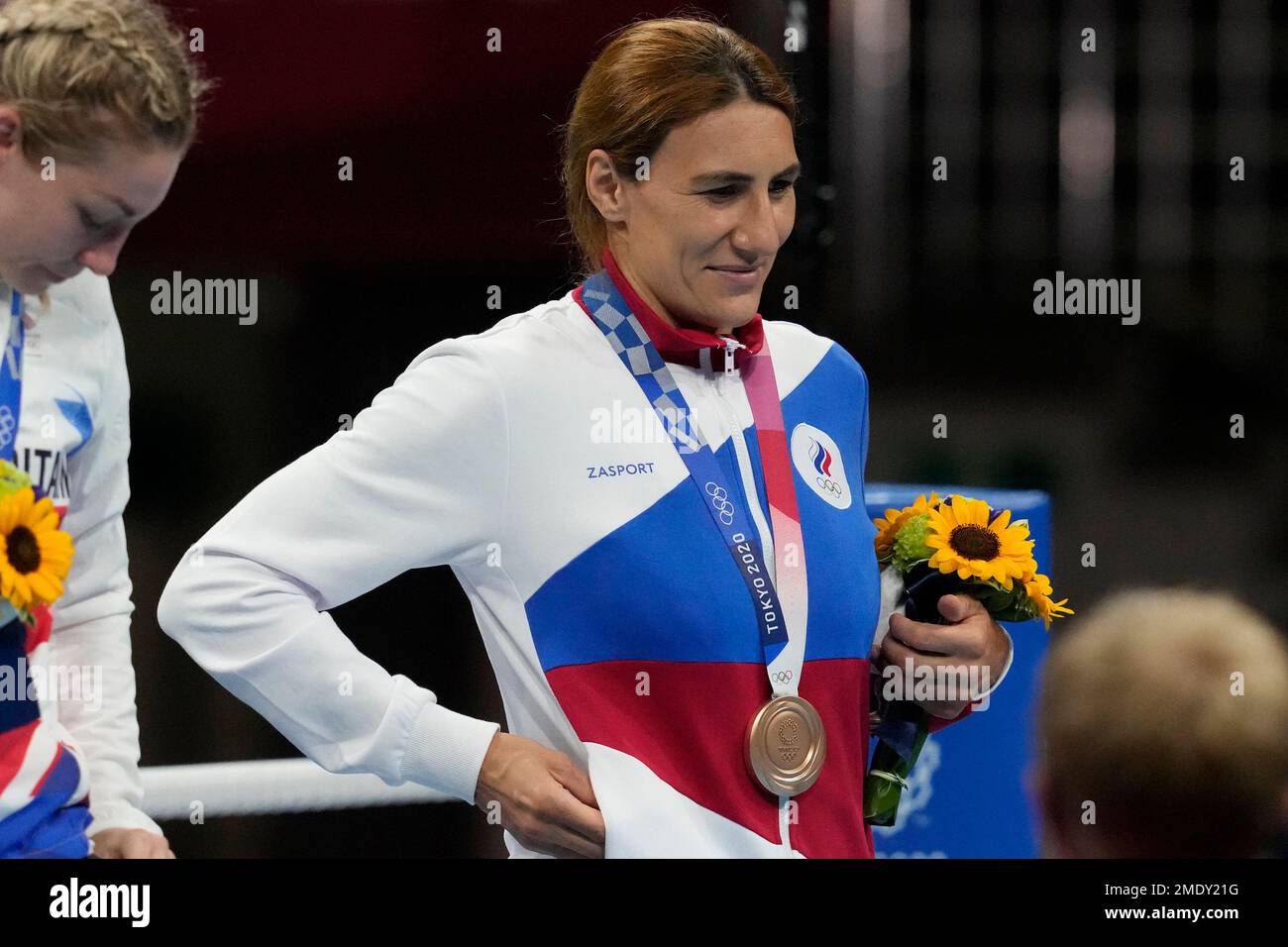 Bronze medalist Russian Olympic Committee's Zemfira Magomedalieva ...