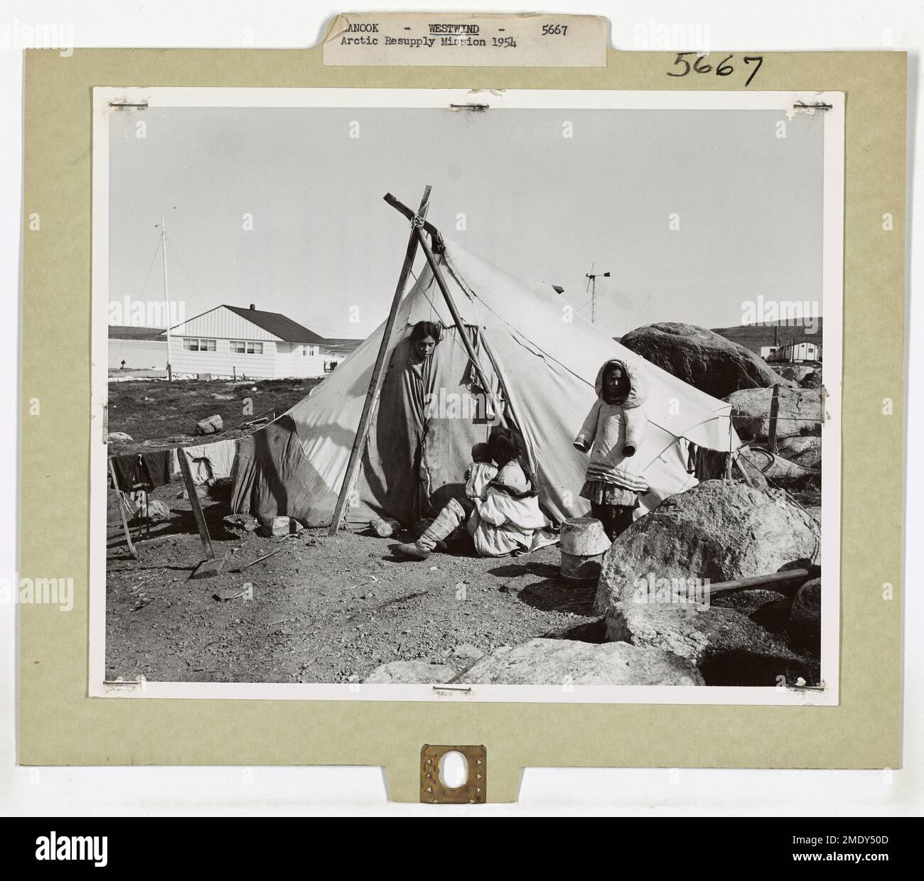 Trading Post Inuit Coast Guard photographer captures an Eskimo family near the Hudson Bay ...