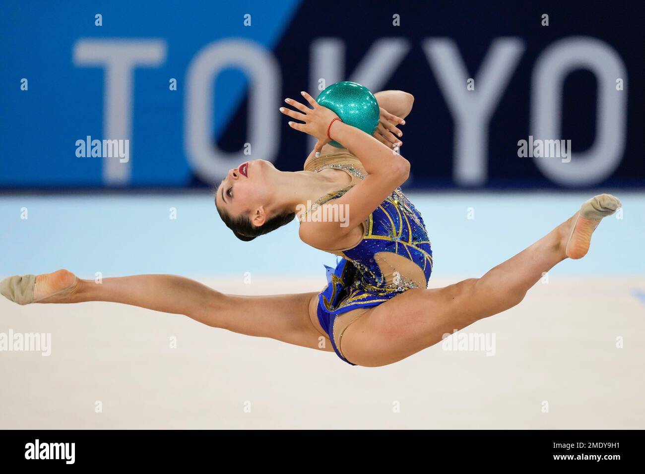 Milena Baldassarri, of Italy, performs during the rhythmic gymnastics individual all-around final at the 2020 Summer Olympics, Saturday, Aug