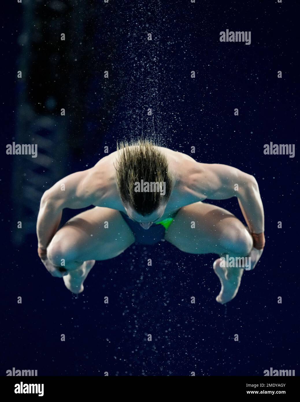 Cassiel Rousseau of Australia competes in men's diving 10m platform