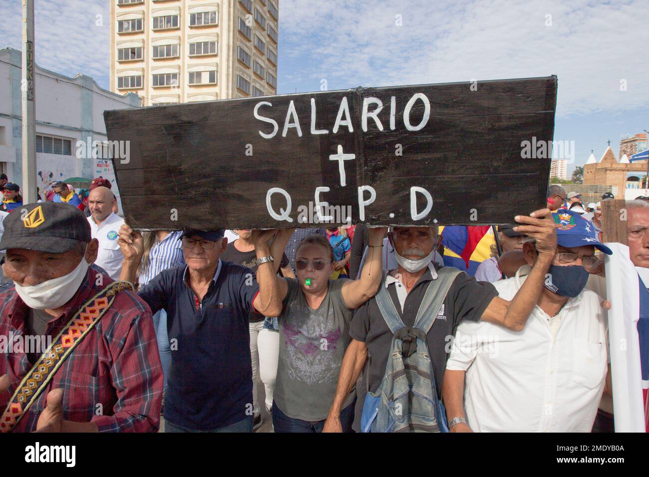 Marcaibo, Venezuela. 23rd Jan, 2023. Hundreds of venezuelan from public