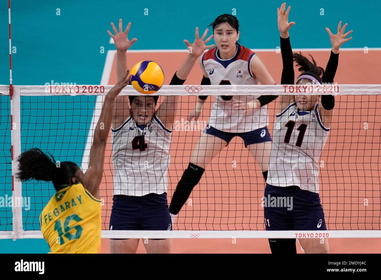 Tokyo, Japan. 06th Aug, 2021. T'QUIO, TO - 06.08.2021: TOKYO 2020 OLYMPIAD  TOKYO - Rosamaria do Brasil during the Brazil vs South Korea volleyball game  at the Tokyo 2020 Olympic Games held