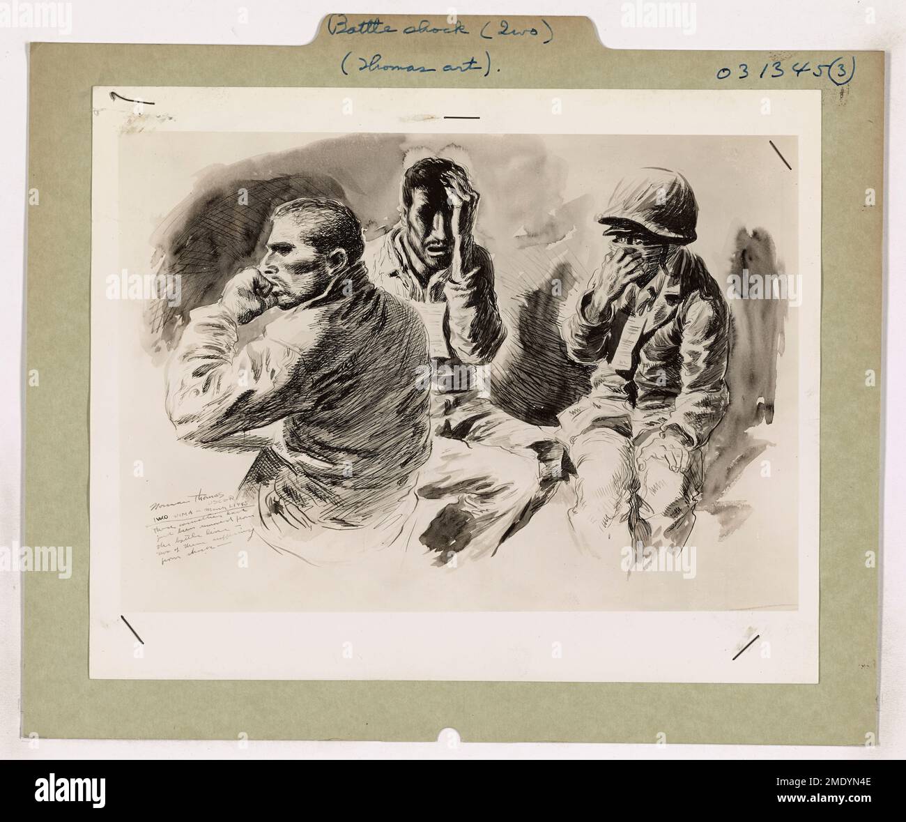 Battle Shock. This image depicts Marines leaving Iwo Jima suffering