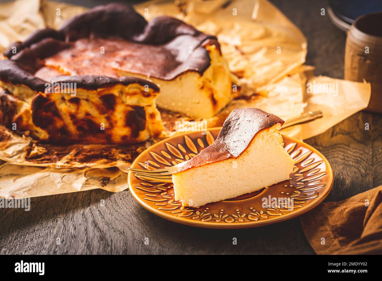 Homemade Basque Burnt Cheesecake (San Sebastian Basque Cheesecake