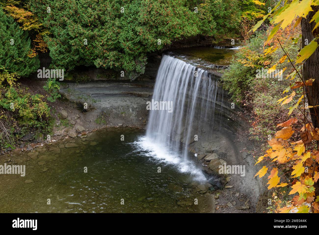 Bridal Veil Falls is one of only two waterfalls on the world's largest freshwater island