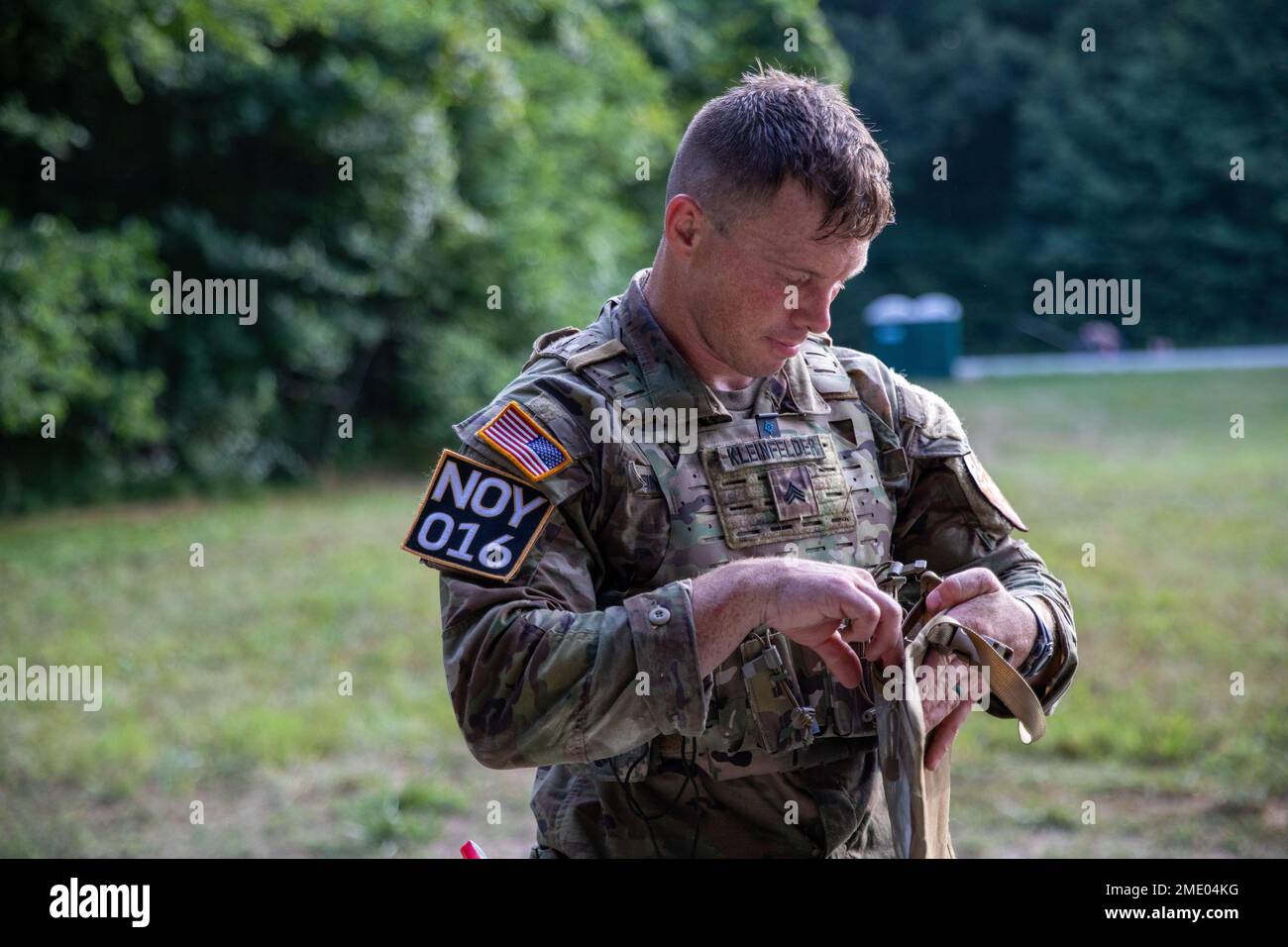 Sgt. Zachary Kleinfelder of the 278th Armored Calvary Regiment in the