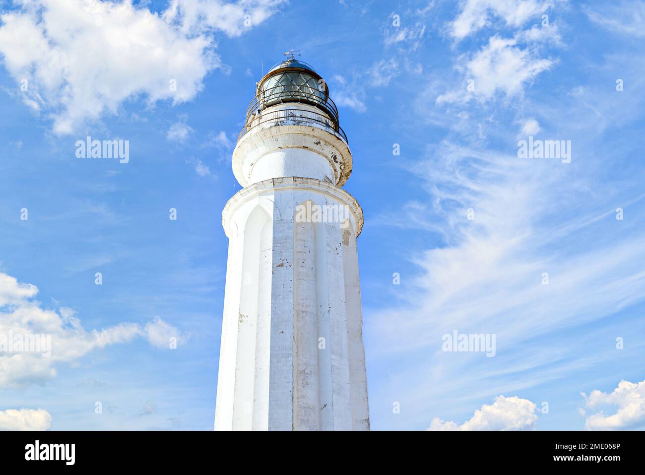 Views of the Cabo Trafalgar Lighthouse located in Caños de Meca, Barbate, Cádiz Stock Photo