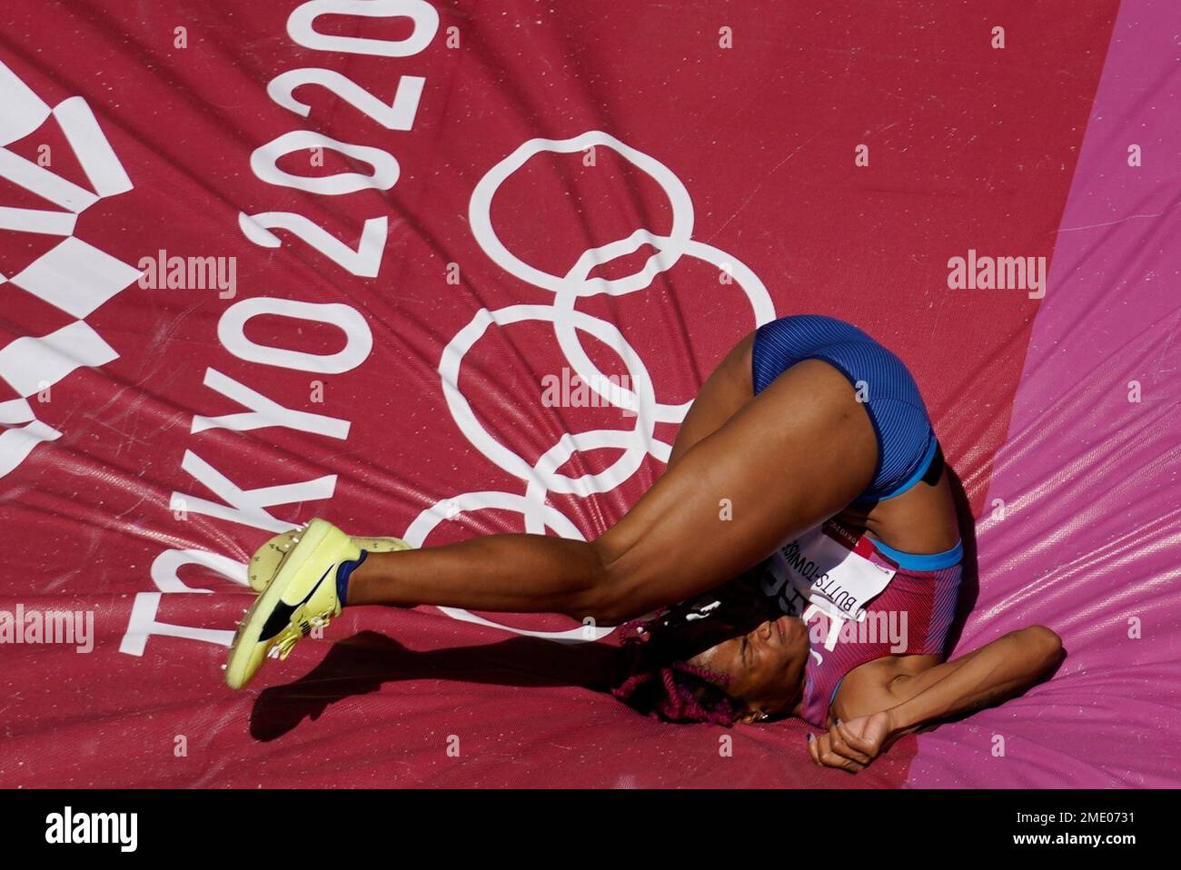 Tynita Butts-Townsend, of United States, competes during a