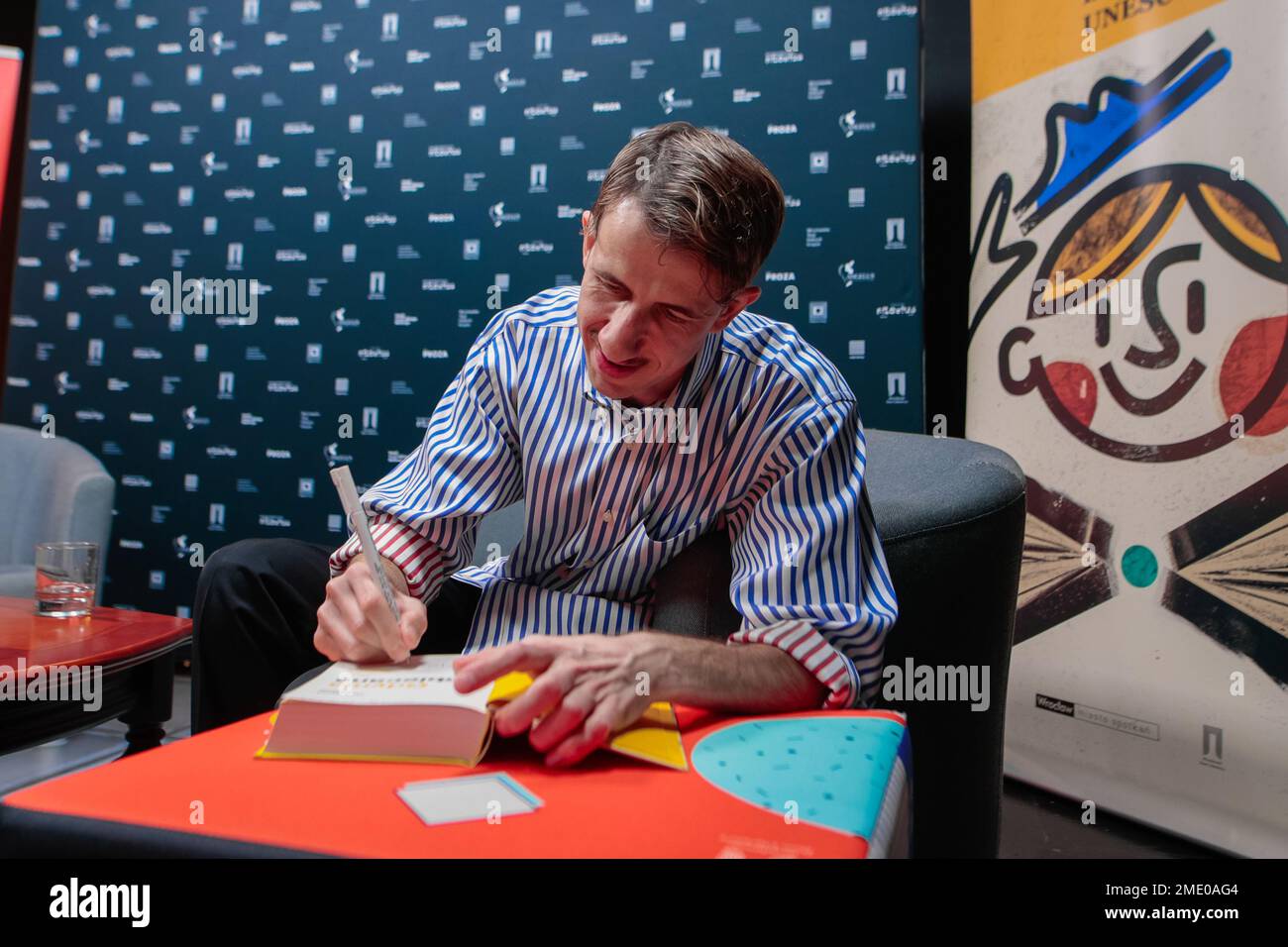 Wroclaw, Poland. 22nd Jan, 2023. On January 22, 2023, Grzegorz Piatek, the winner of Polityka's passport, met with readers in Wroclaw. On January 17, Grzegorz Piatek received the ''Polityka'' Passport in the Literature category for his book Promised Gdynia. The city, modernism, modernization 1920-1939''. (Photo by Krzysztof Zatycki/NurPhoto) Credit: NurPhoto SRL/Alamy Live News Stock Photo