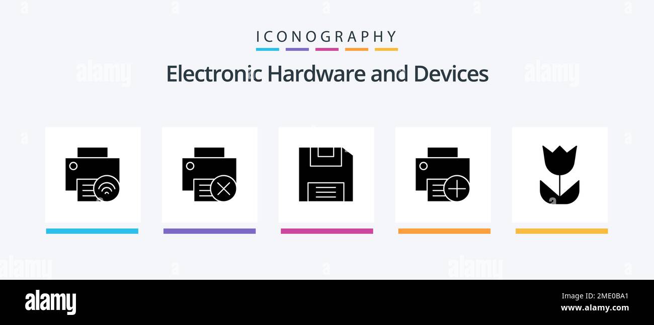 Devices Glyph 5 Icon Pack Including . macro. add. flower. hardware ...