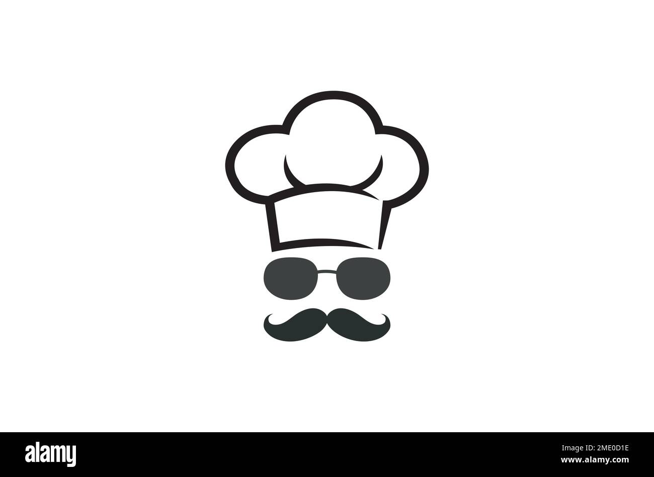 Chef Hat Glasses Mustache Logo Vector Symbol Illustration Stock Vector
