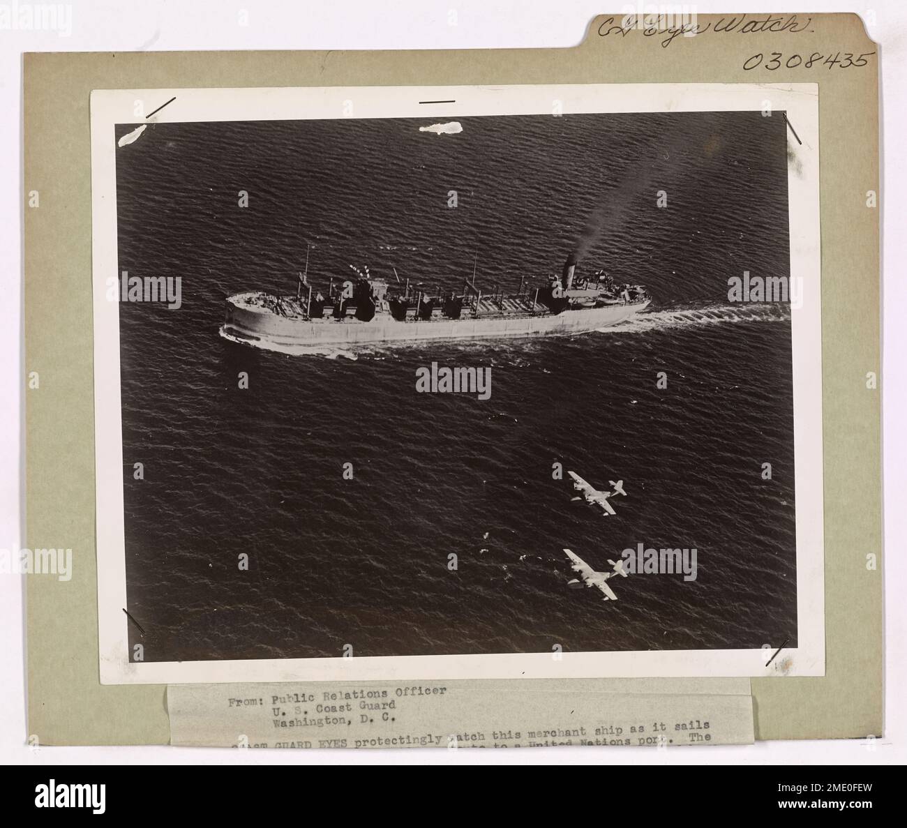 Coast Guard Eyes. This image depicts a merchant ship in the North
