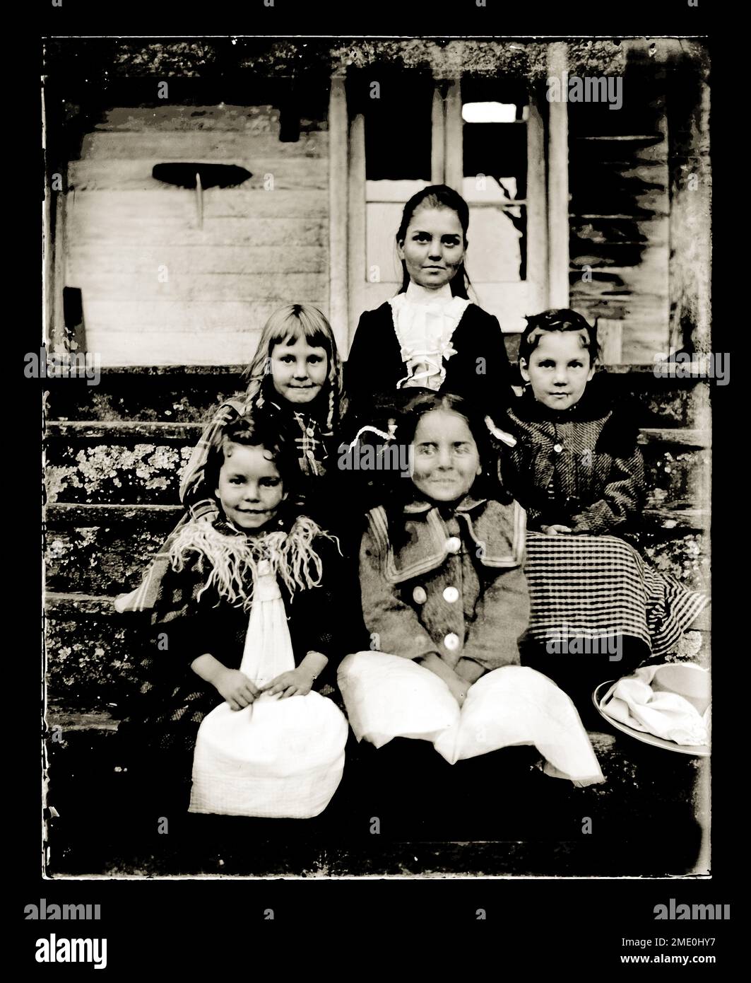 Portrait of Victorianera Children, Circa 1890 Stock Photo Alamy