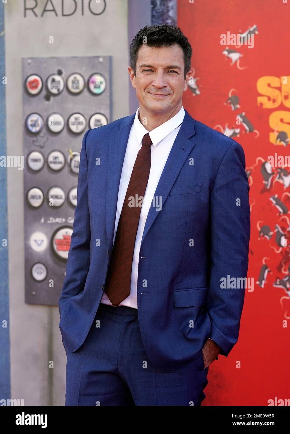 Nathan Fillon, a cast member in "The Suicide Squad," poses at the