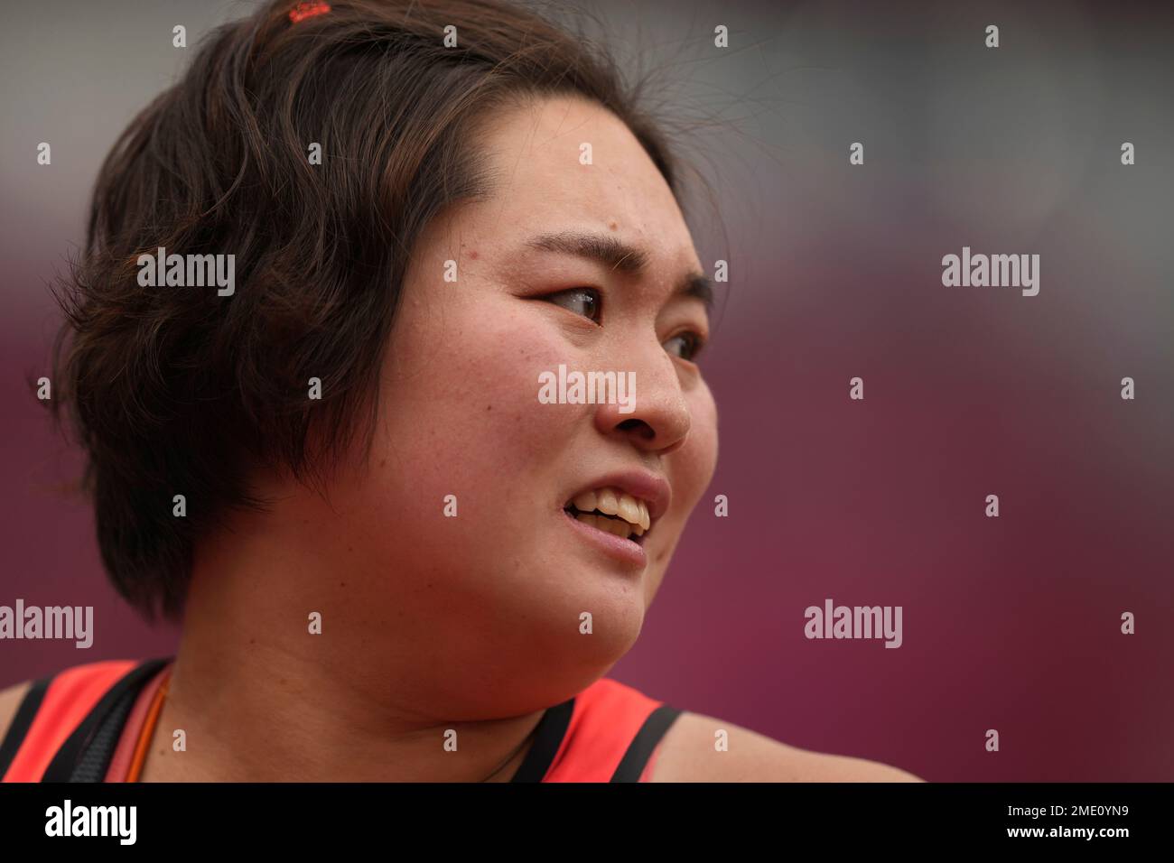 Haruka Kitaguchi, of Japan, competes in qualifications for the women's