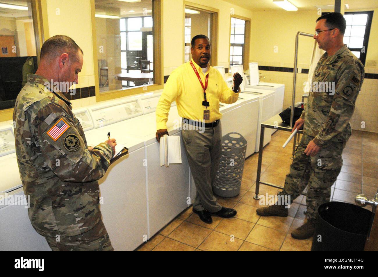 Fort Polk garrison Command Sgt. Maj. Stephen Nielson, (left) takes ...