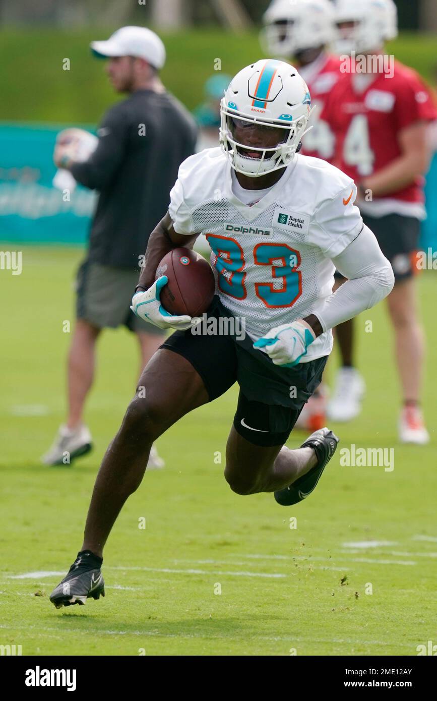 Miami Dolphins wide receiver Kirk Merritt (83) makes a catch