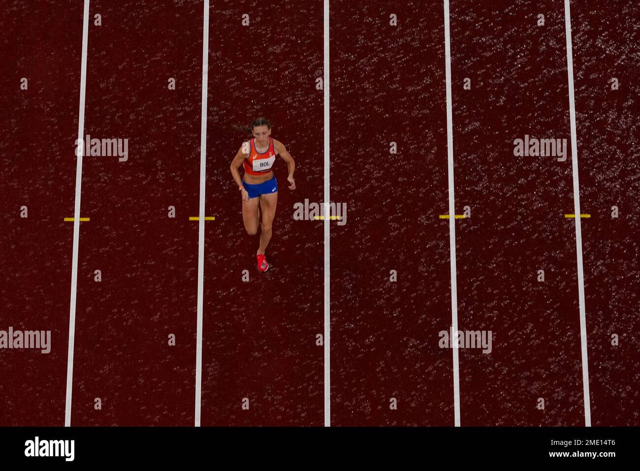 Femke Bol Of Netherlands Wins Her Heat During The Semifinals Of The Womens 400 Meter Hurdles 
