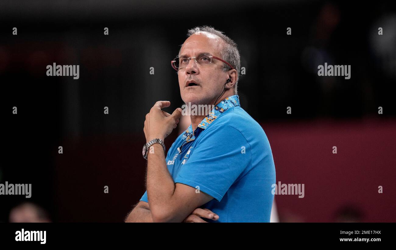 Argentina&rsquo;s head coach Marcelo Rodolfo Mendez during the men&rsquo;s 