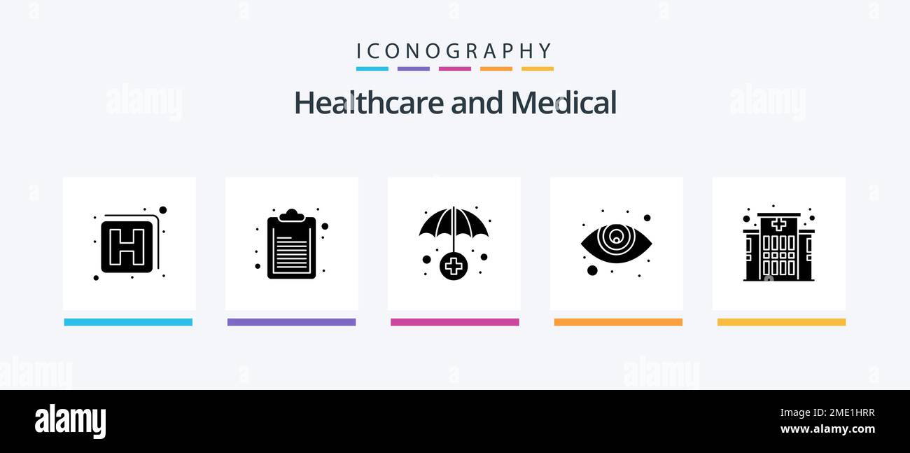 Medical Glyph 5 Icon Pack Including . medical. hospital. building ...
