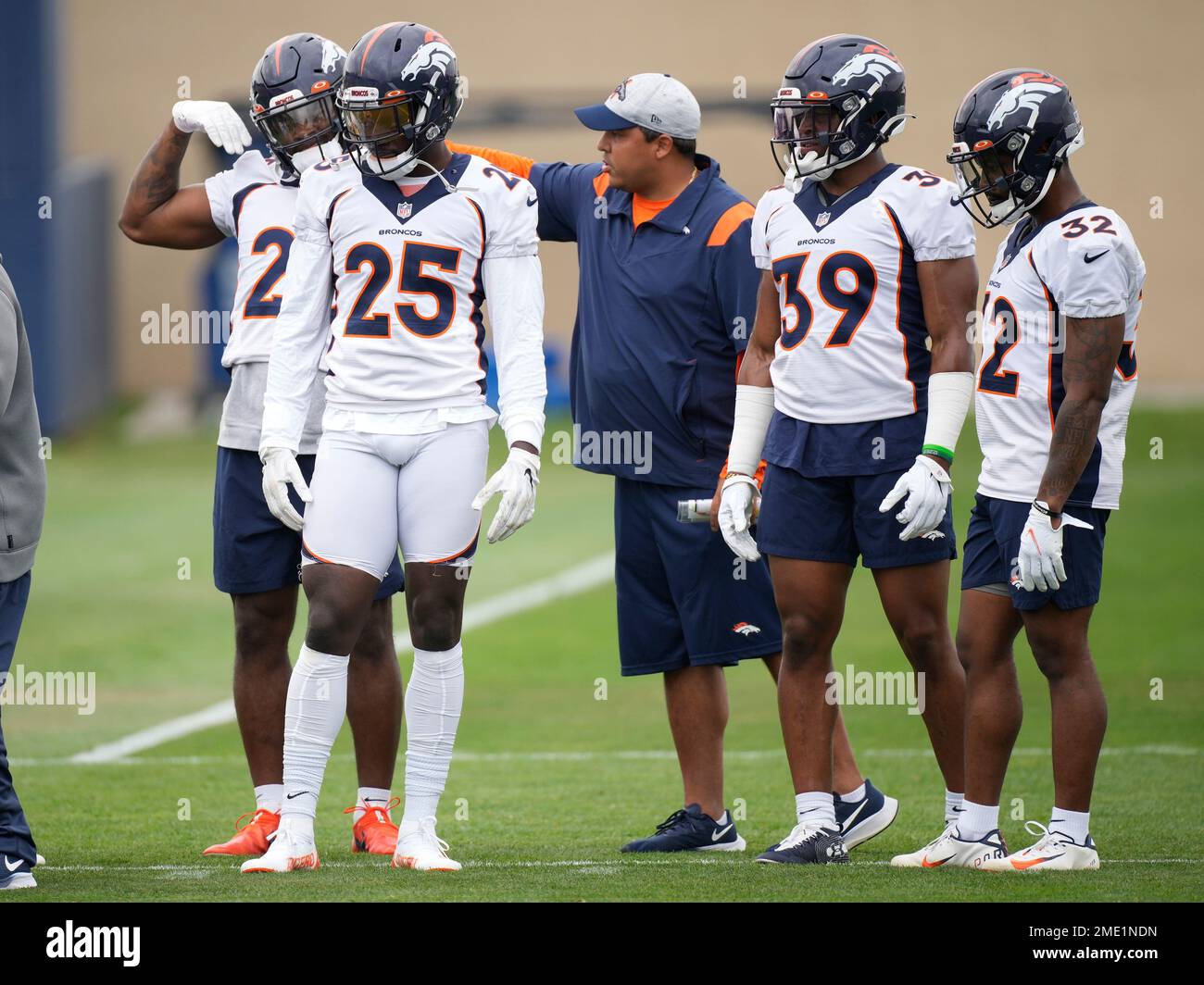 Denver Broncos' Melvin Gordon III celebrates after scoring a touchdown  during the NFL International match at Wembley Stadium, London. Picture  date: Sunday October 30, 2022 Stock Photo - Alamy