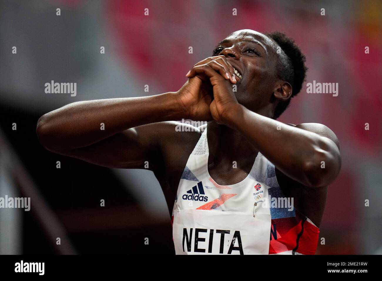 Daryll Neita Of Britain Reacts After A Women s 100 meter Semifinal At daryll-neita-of-britain-reacts-after-a-women-s-100-meter-semifinal-at