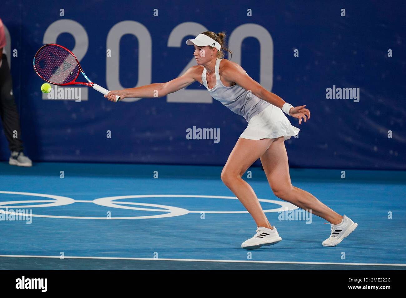 Elena Rybakina, Of Kazakhstan, Returns A Shot To Elina Svitolina, Of 