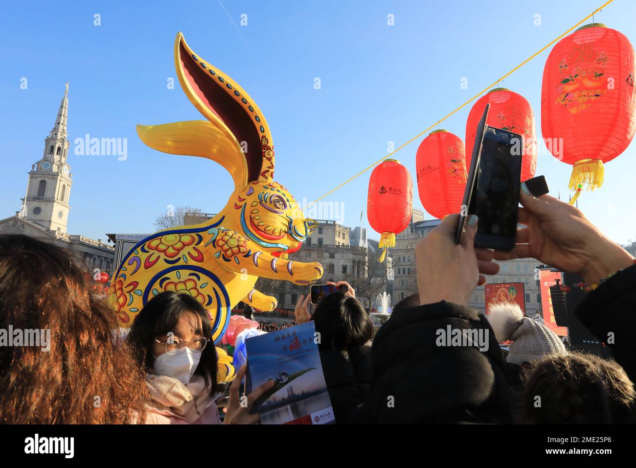 Festival of Spring Celebration in London for the Year of the Rabbit, January 2023 Stock Photo