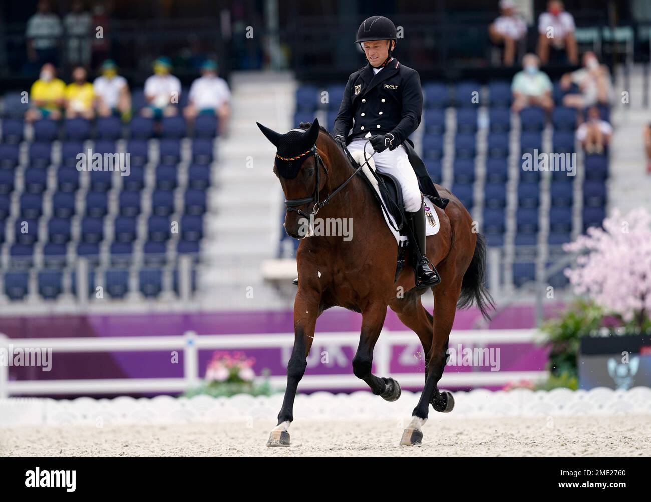 Germany's Michael Jung, riding Chipmunk FRH, competes during the