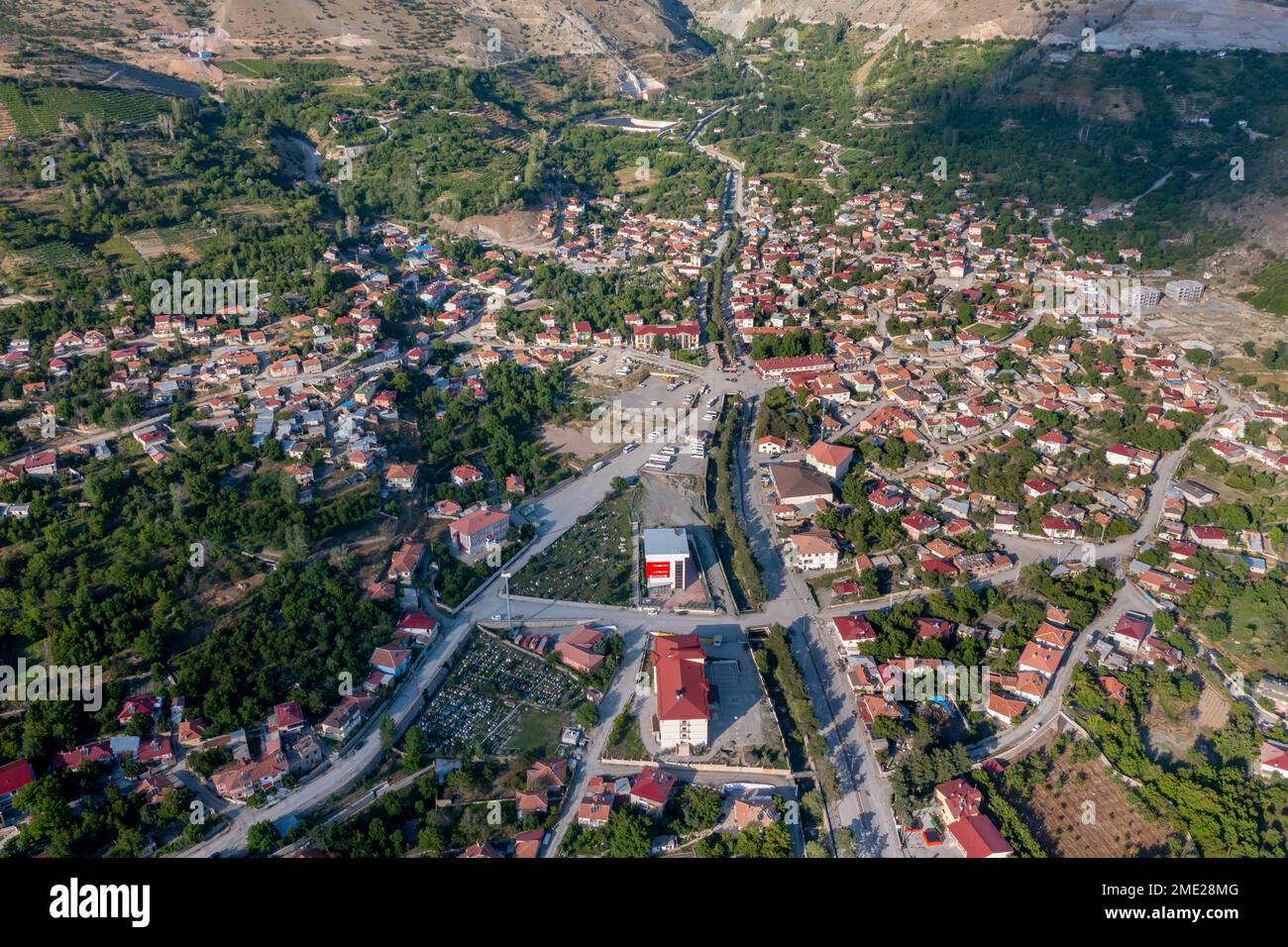 Erzincan Province, famous for its fruits, Üzümlü District city center Stock Photo