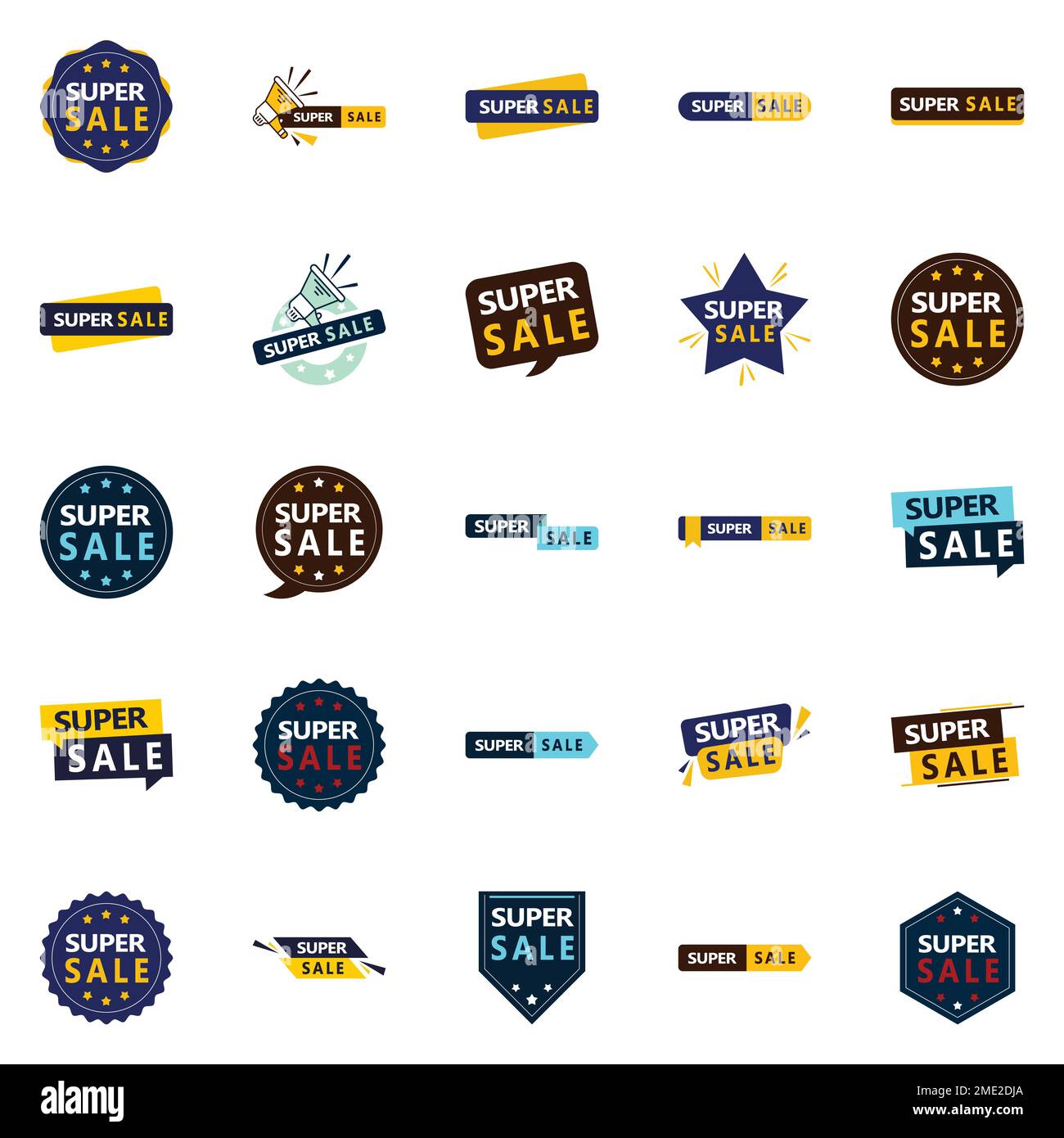 25 Professionallydesigned Super Sale Designs for Promoting Deals Stock