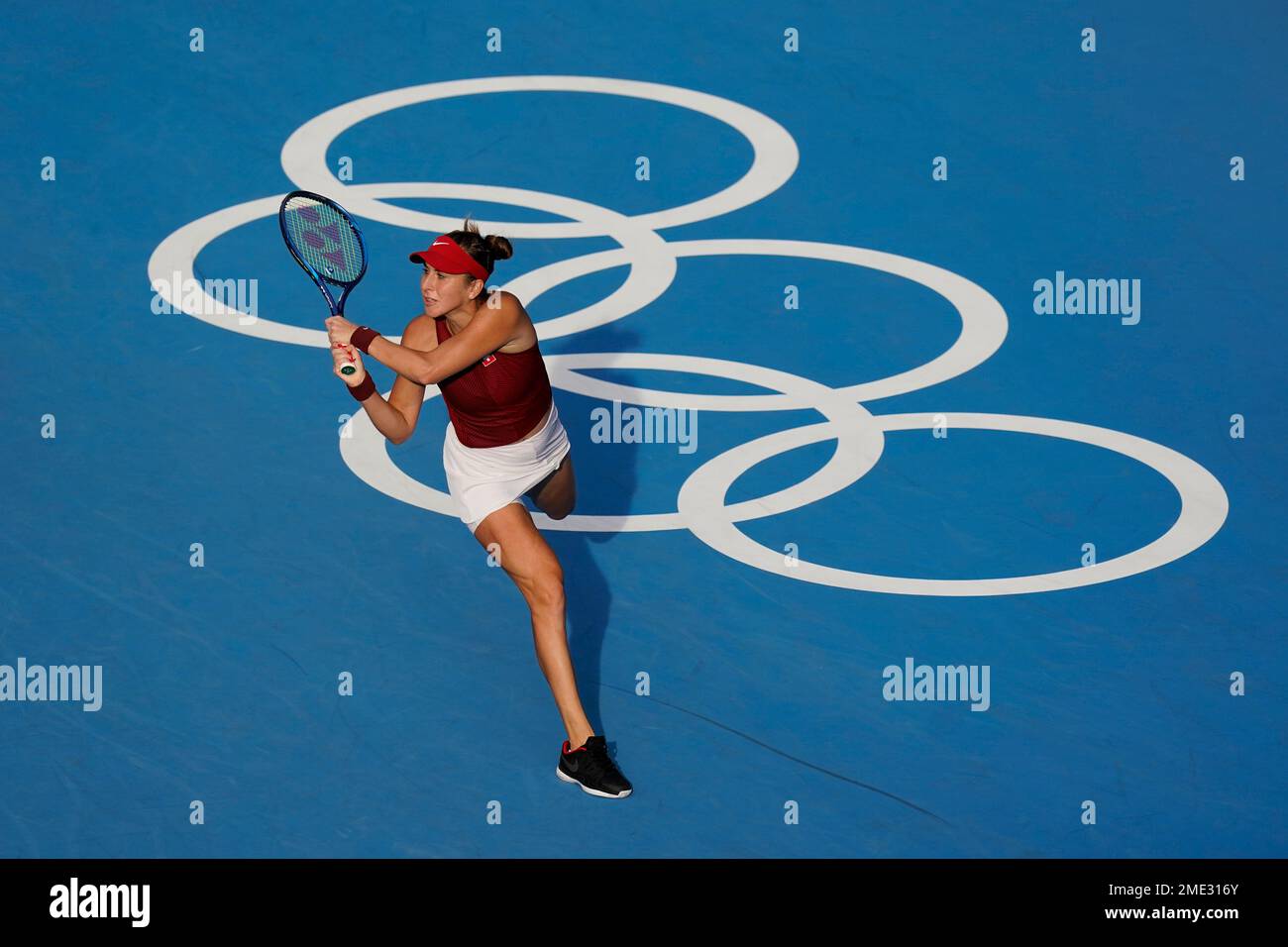 Belinda Bencic, of Switzerland, plays Elena Rybakina, of Kazakhstan