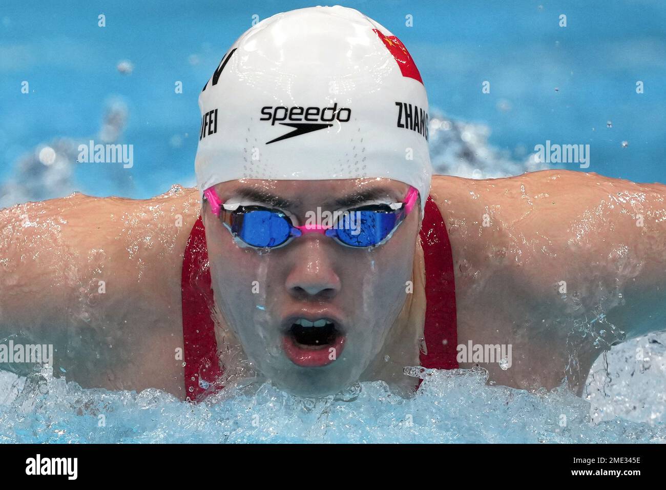 Zhang Yufei of China swims in the women's 200meter butterfly final at