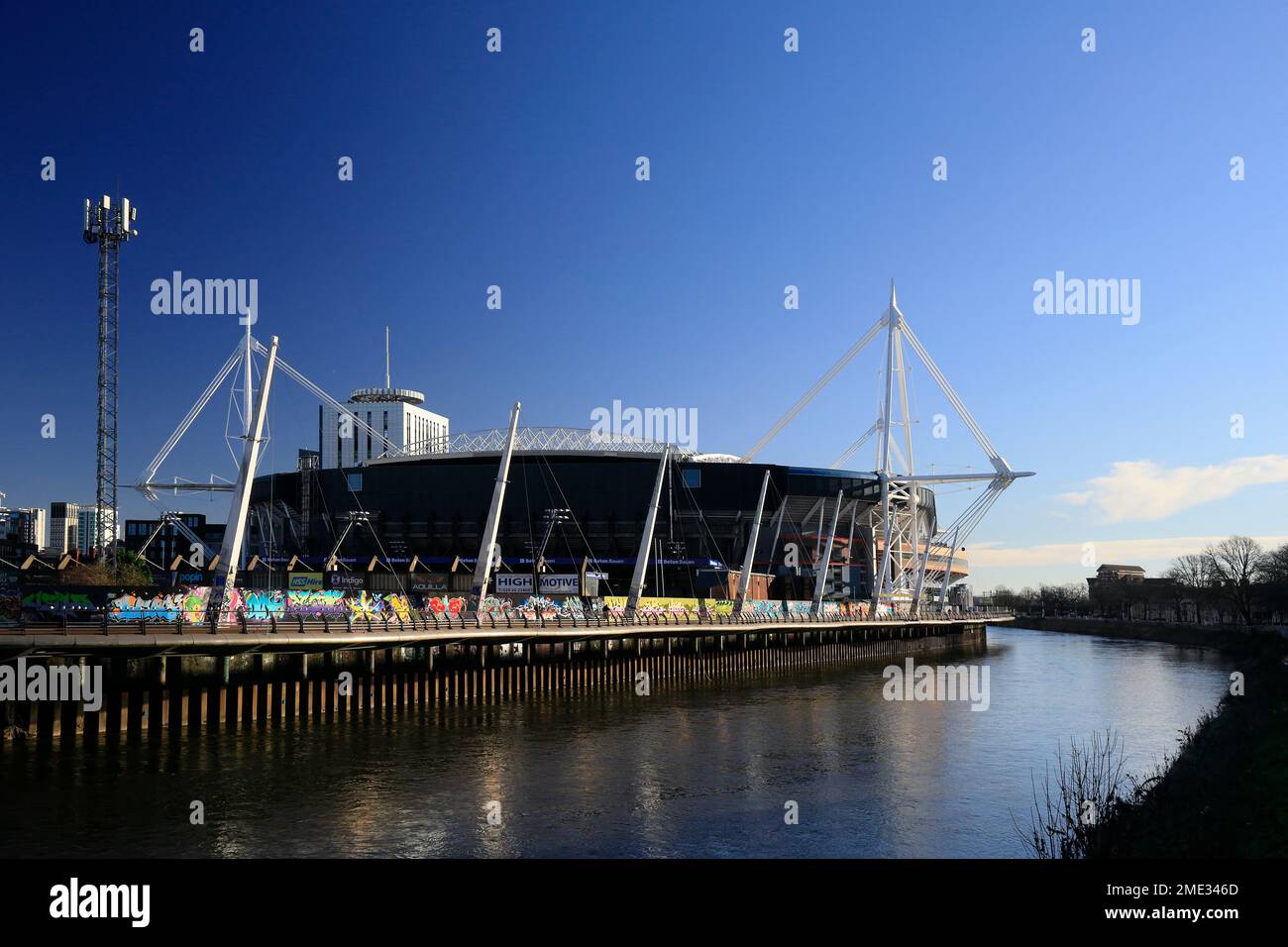 Millennium Stadium rugby ground, The Principality Stadium, Cardiff Centre, taken Jan 2023