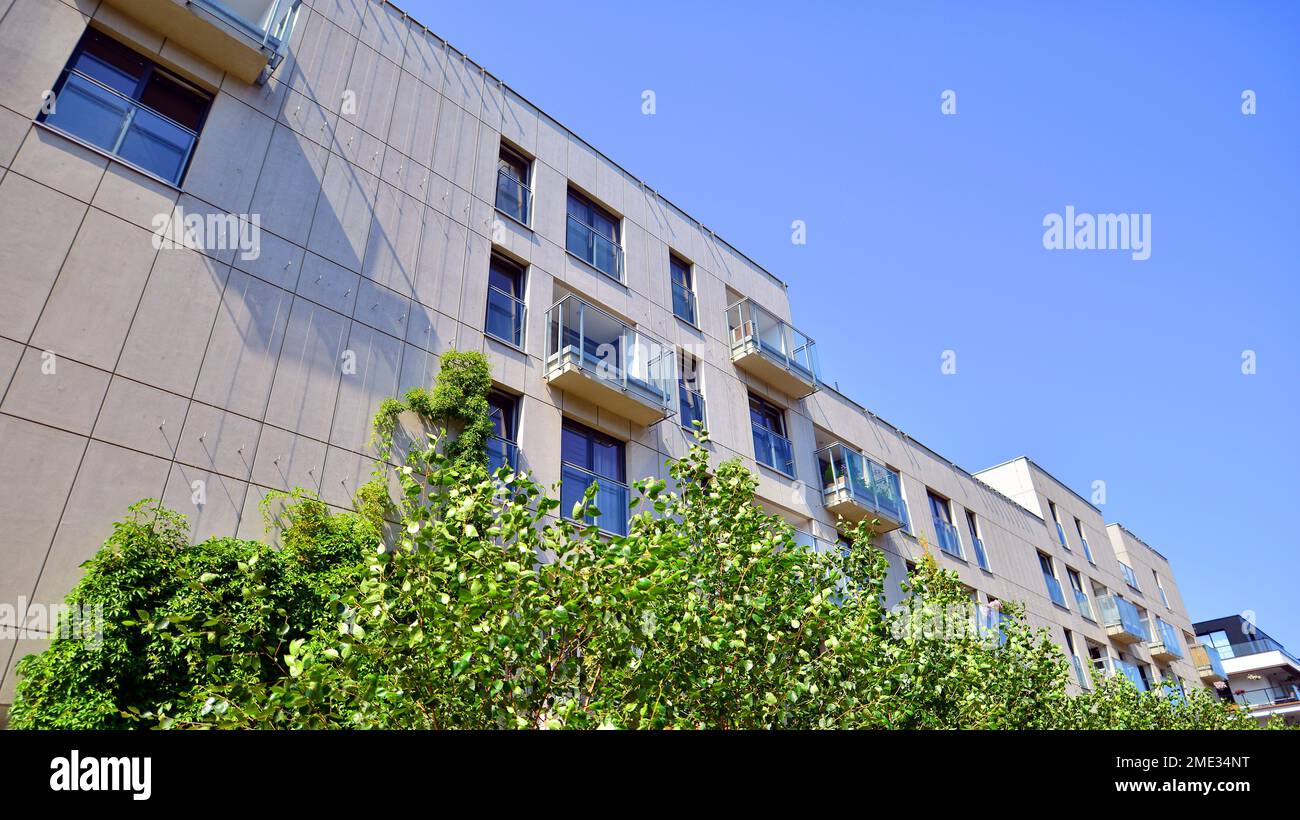 Picture of Modern residential building with new apartments in a green residential ...