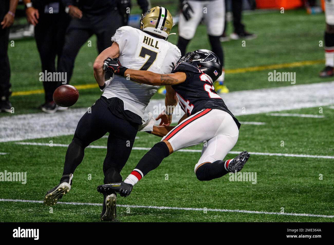 New Orleans Saints Game-Used Football vs. Atlanta Falcons on November 7 2021