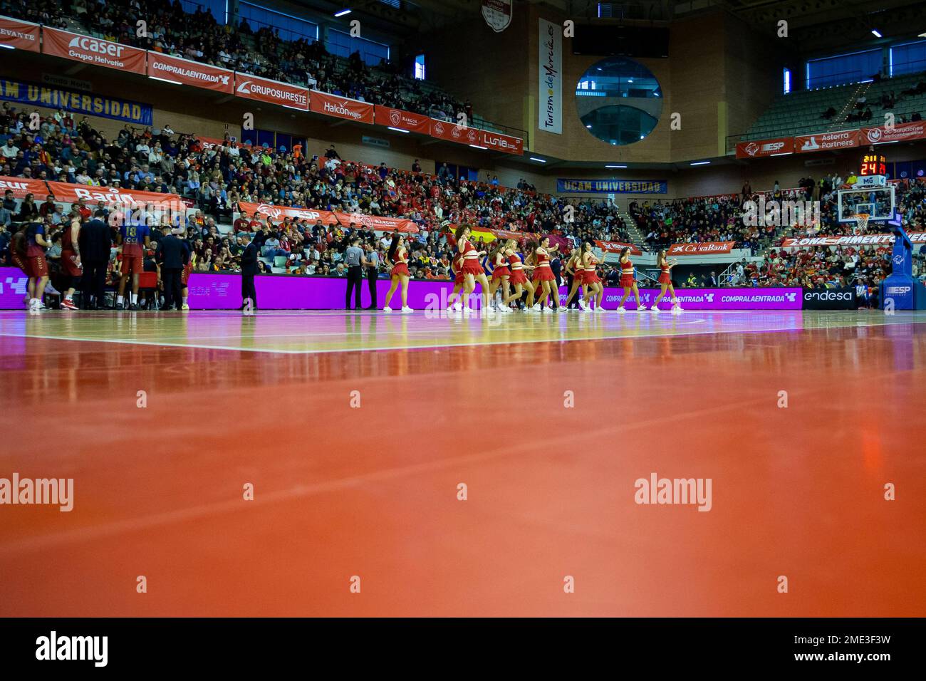 UCAM Murcia CB vs BARÇA, ACB, Endesa basketball league, Basketball First Division, regular league, day 1,Sport's palace Murcia, Region of  Murcia, Spa Stock Photo