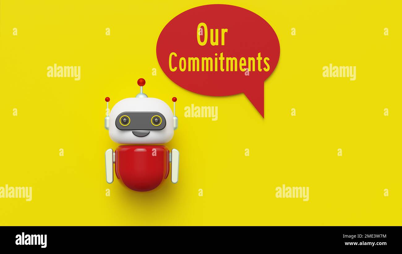 Chat robot and responsibility Stock Photo