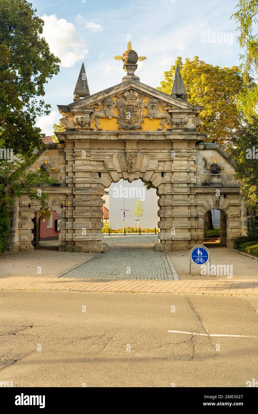 Germany, Bavaria, Forchheim, Historic Nuremberg Gate Stock Photo